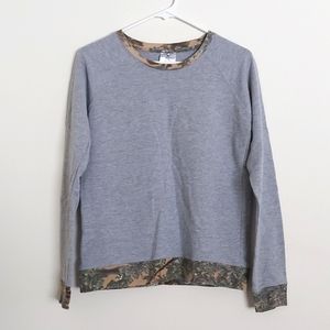Camo & Heather Gray Top size